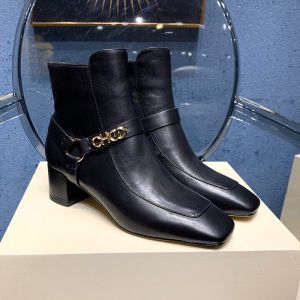 Jimmy Choo Ankle Boots Calf Leather With Choo Emblem Black