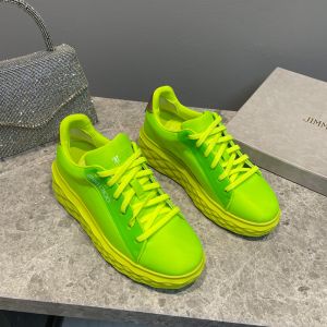 Jimmy Choo Diamond Light Maxi F Sneakers Women Knit With Platform Sole Green