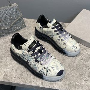 Jimmy Choo Diamond Light Maxi F Sneakers Women Leather With Graffiti Sailor Moon White/Black
