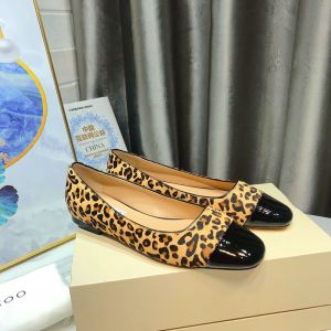 Jimmy Choo Watson Flats Leopard Print And Patent Leather Brown/Black
