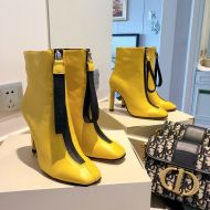 Jimmy Choo Macel 100 Ankle Booties Calf Leather Yellow
