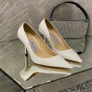 Jimmy Choo Love Pumps Patent Leather White