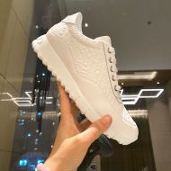 Jimmy Choo Monza Sneakers Leather With Embossed Logo White